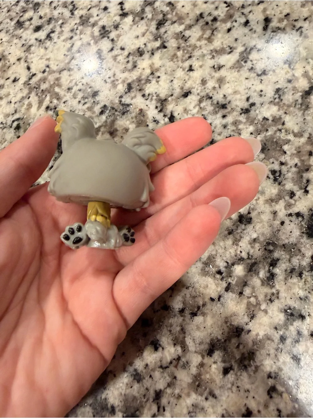 Littlest Pet Shop Gray & Yellow Puppy Figure
